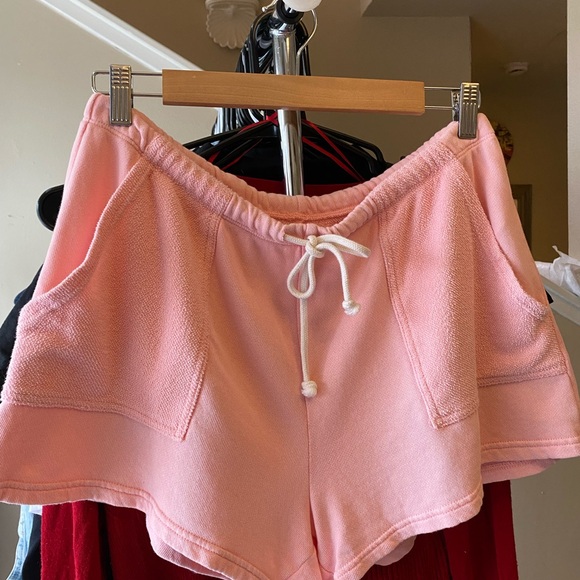 aerie Pants - Aerie Pastel Pink Terry Drawstring Sweat Shorts